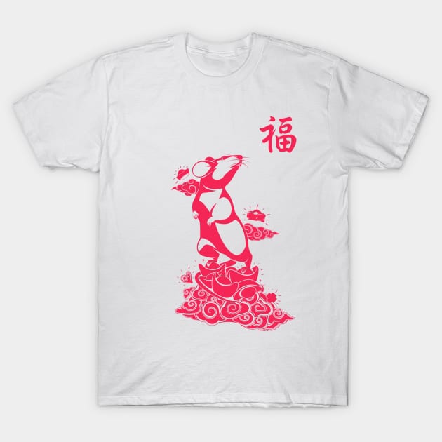 THE YEAR OF THE RAT 2020 - WHITE EDITION T-Shirt by ChubbydudeStore